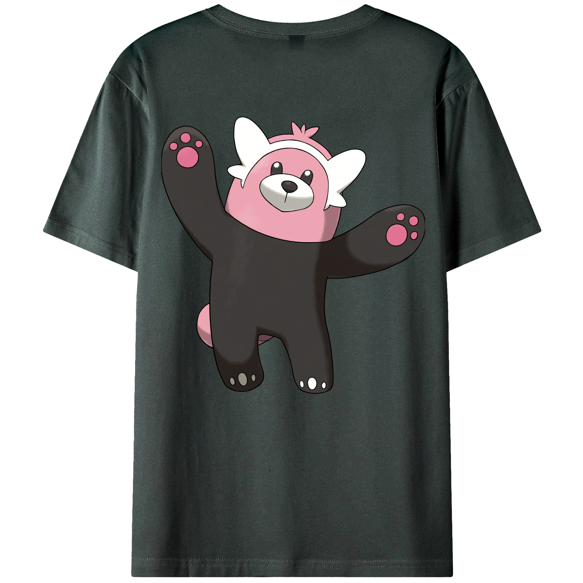 （画像用） ポケットモンスター Pokémon 綿100％ メンズ半袖Tシャツ（バックプリント） 通気性